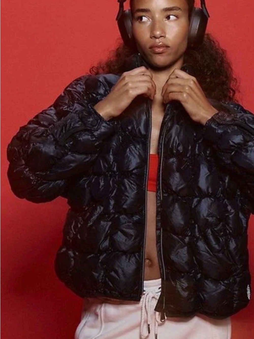 Free People Movement Scrunchy Glossy Pippa Packable Puffer Jacket